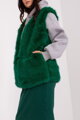 Zelená kožušinová vesta Tritta
