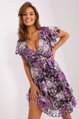 Fialové kvetinové šaty Tarra