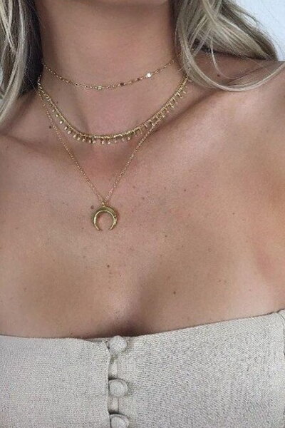 Zlatý dlhý náhrdelník