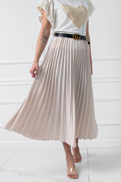 Krémovo-béžová plisovaná sukňa Jella